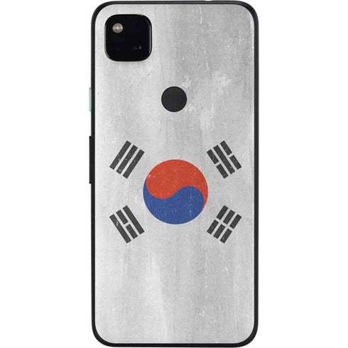 South Korean Flag Distressed Google Pixel 4a Skin